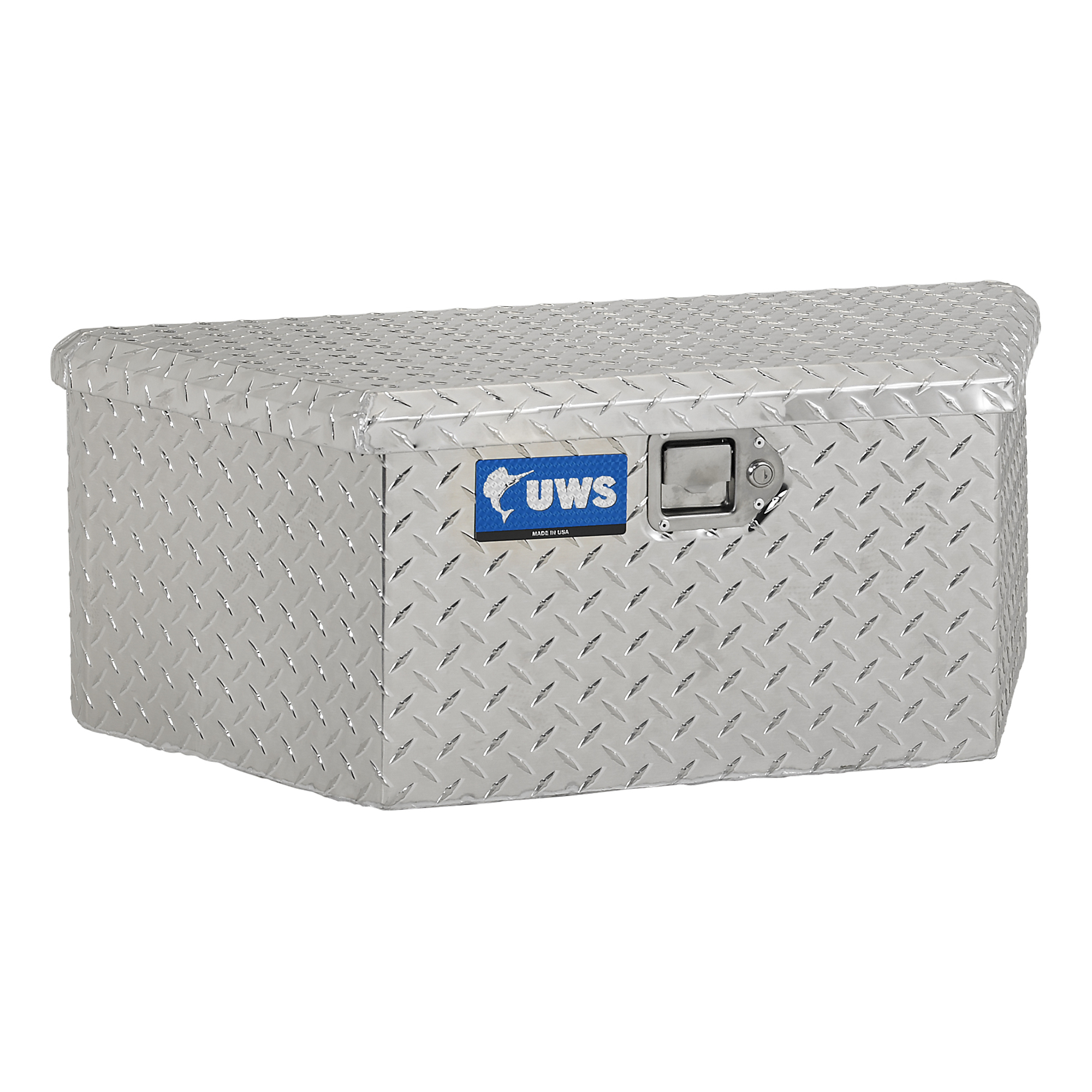 UWS, 34in. Trailer Tongue Box with Low Profile, Width 34.5 in, Material Aluminum, Color Finish Bright Aluminum, Model# EC20411